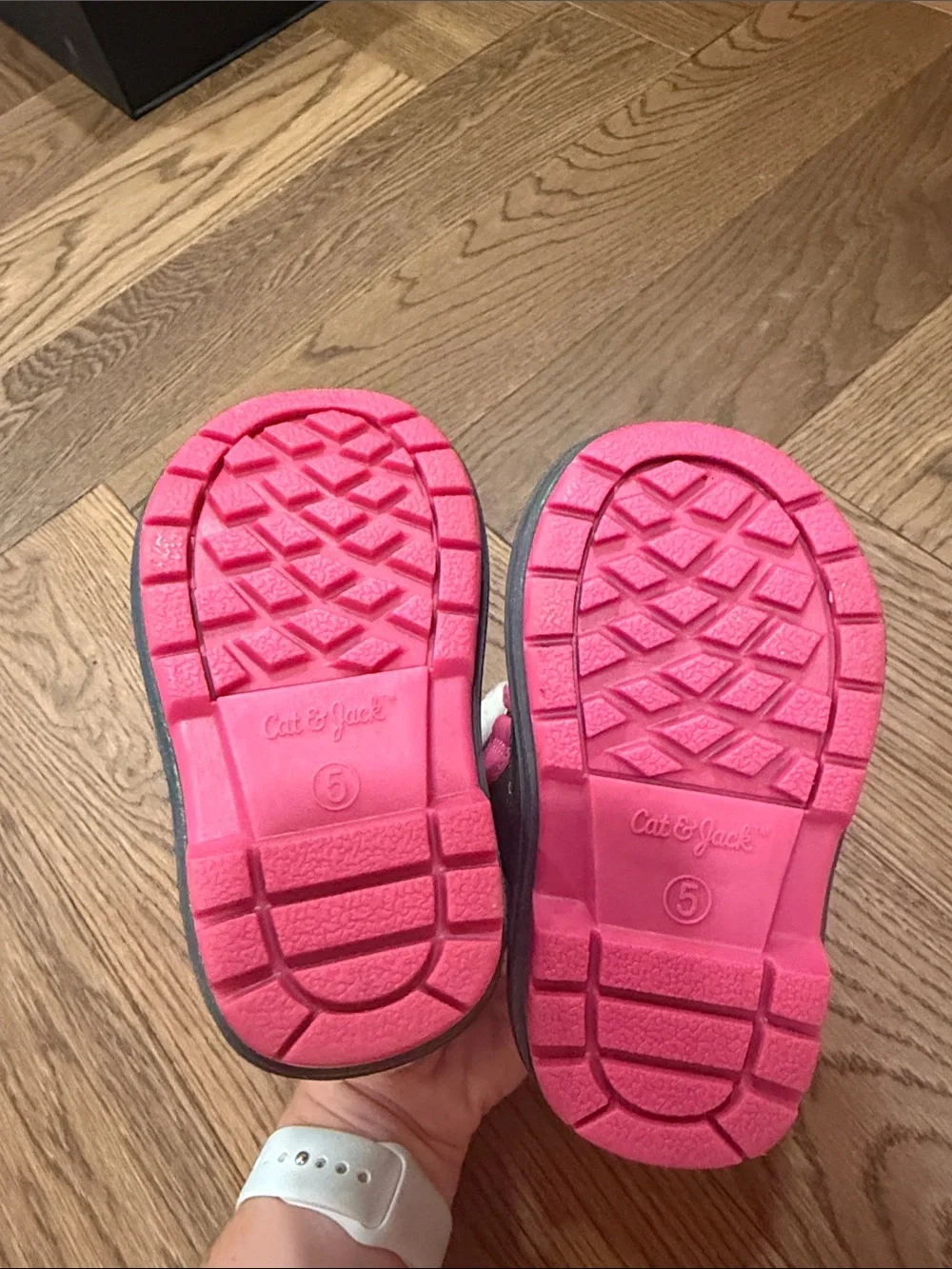 Cat & Jack Gray and Pink Kids Snow Boots